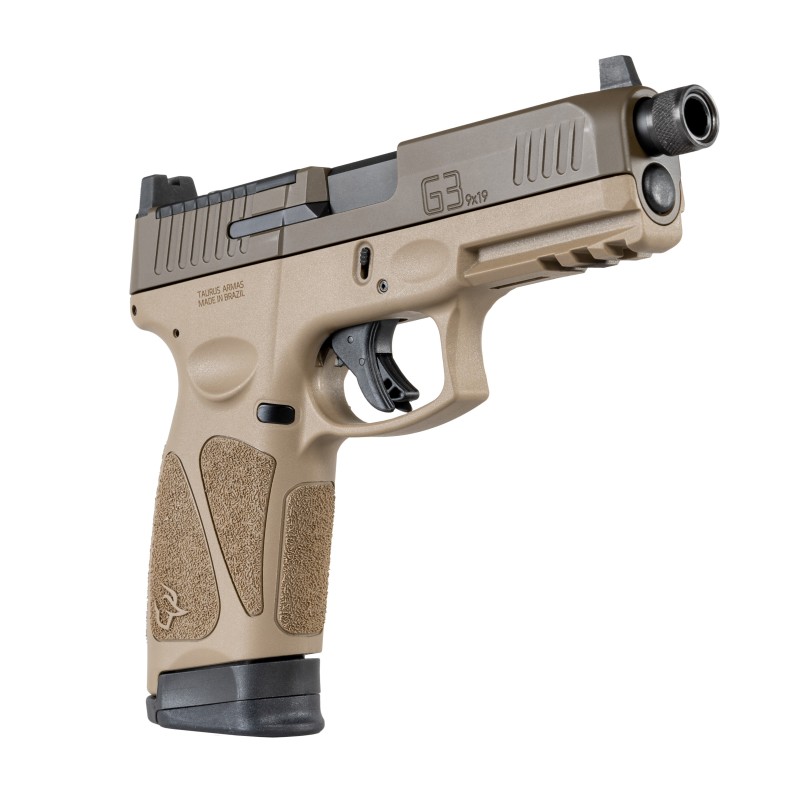 PISTOLET TAURUS G3 TACTICAL FDE -Cal: 9X19 - canon: 4,5" - filetage 1/2x28unf