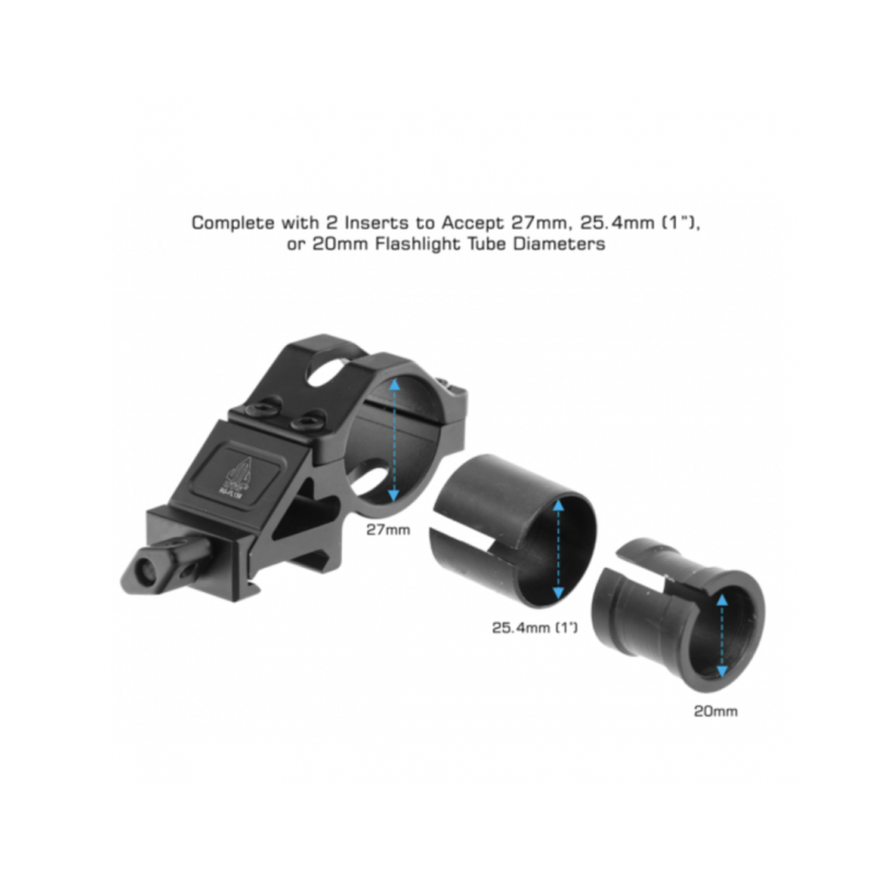 UTG TACTICAL ANGLED OFFSET RING MOUNT 27MM