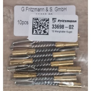 Tire chiffon FRITZMANN - Filetage femelle M3 - Calibre .17, .20, .22, .223, .25 Cal - Réf 33698-02