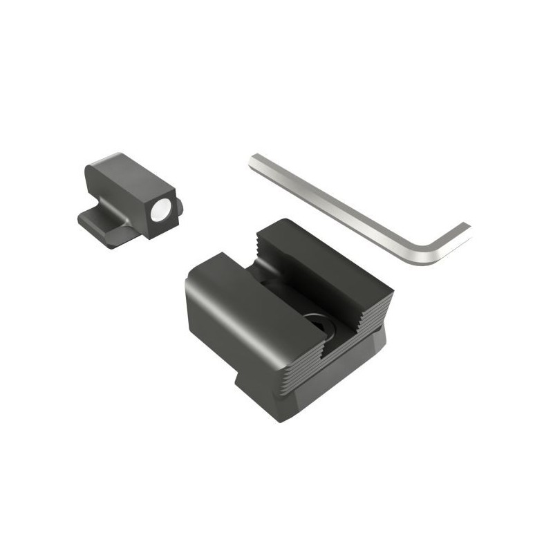 Hausse noire striée et guidon point blanc CANIK pour TP9