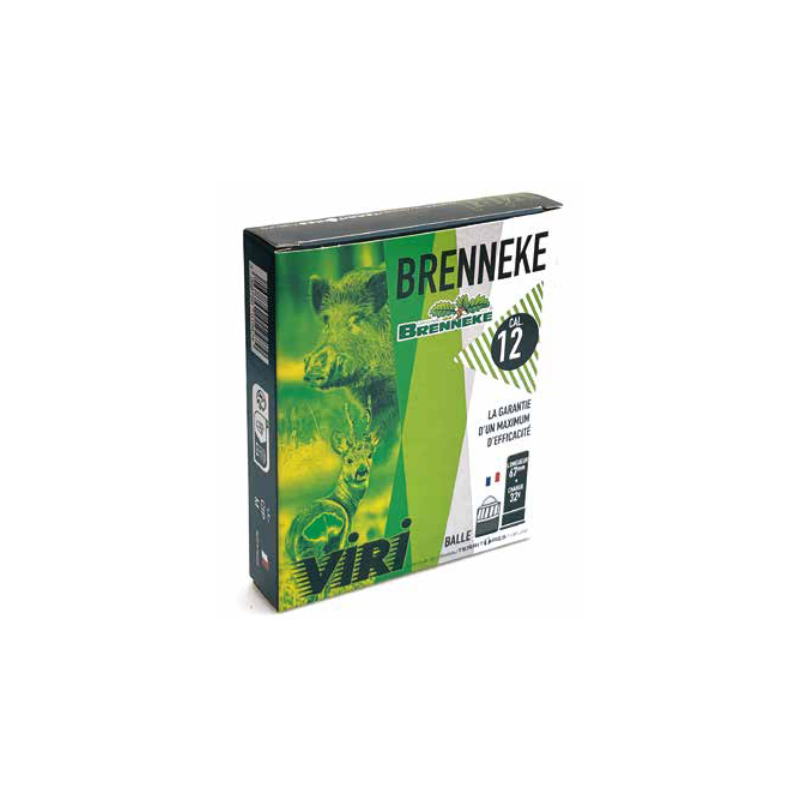 Cartouches VIRI BRENNEKE Cal. 12/67 - 32 Gr - Boite de 10