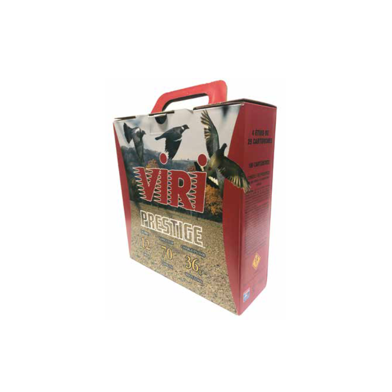 PACK DE CARTOUCHES SPECIAL PIGEON - VIRI - CAL 12/70 - BJ - 36Gr - X100