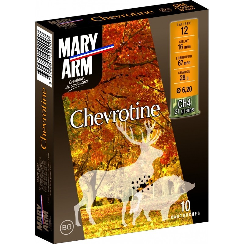 CARTOUCHES CHEVROTINE MARY ARM - CAL: 12/67 -  9 GRAINS - BG - X10
