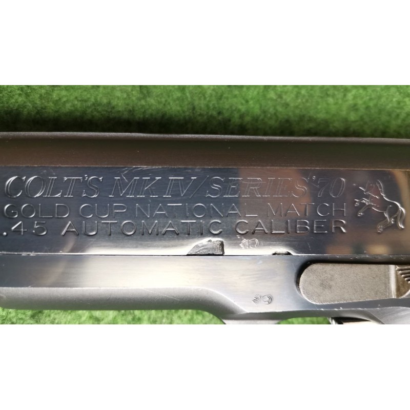 Pistolet COLT MK IV SÉRIES 70 Gold Cup National Match - Calibre .45 ACP (Occasion bon état)