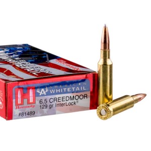 Cartouches HORNADY Calibre 6,5 CREEDMOOR InterLock 129 grs - Boite de 20 unités