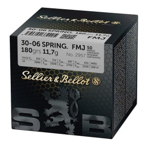 Cartouches SELLIER & BELLOT 30-06 SPRINGFIELD - FMJ 180GRS