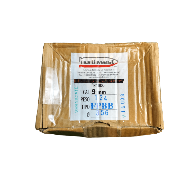 OGIVES NORTHWEST CAL. 9MM FP BB -124gr - VERNICATE - CARTON DE 1000