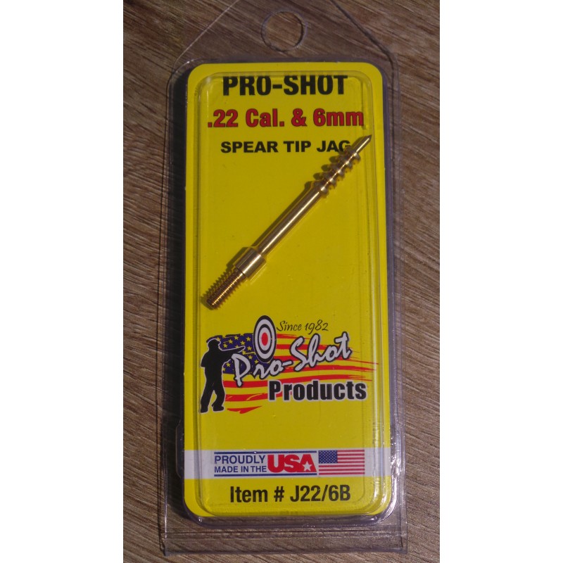 Pousse chiffon crénelé PRO-SHOT pour calibre .22 à 6mm
