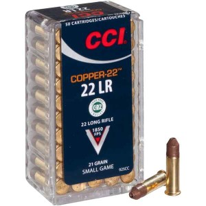 Cartouches CCI COPPER-22 Calibre 22LR - Boite de 50 unités