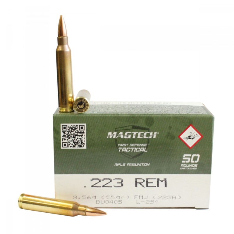 Cartouches MAGTECH 223 (55 gr) FMJ - 50 unités