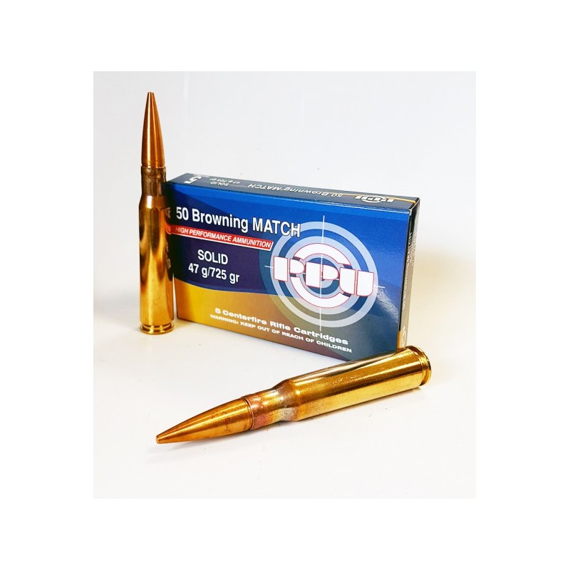 PPU 50BMG 725grs SOLID - Boite de 5 cartouches