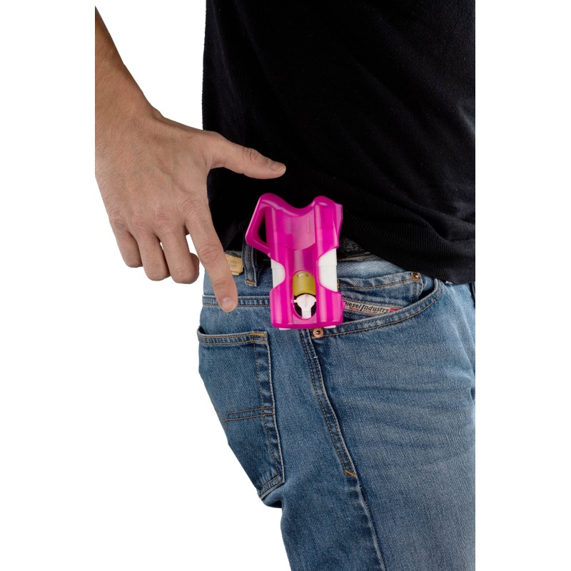PISTOLET DE DEFENSE GUARDIAN ANGEL III ROSE AVEC CROSSE PISTOLET DEFENSE AU GAZ