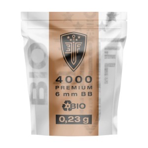 BILLES AIRSOFT BBS 6MM ELITE FORCE BIO BLANCHE 0.23G SACHET X4000
