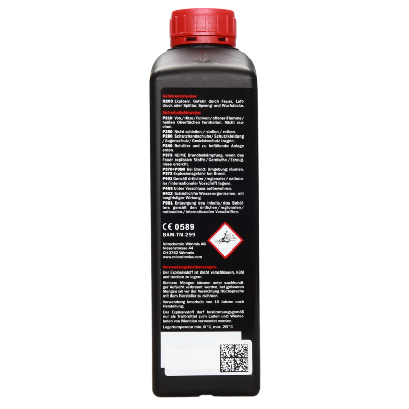 Poudre RELOAD SWISS RS12 (bidon de 500 gr)