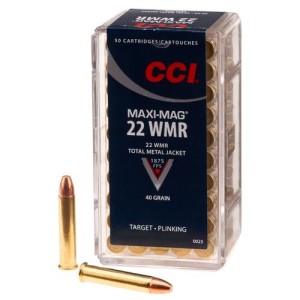 Cartouches CCI MAXI-MAG WMR Calibre 22LR - Boite de 50 unités