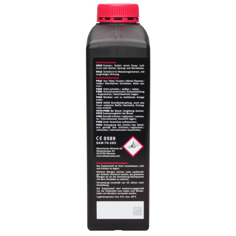 Poudre RELOAD SWISS RS62 (bidon de 1kg)
