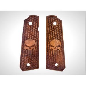 MBT - PLAQUETTES BOIS COLT 1911 - NID D'ABEILLE PUNISHER