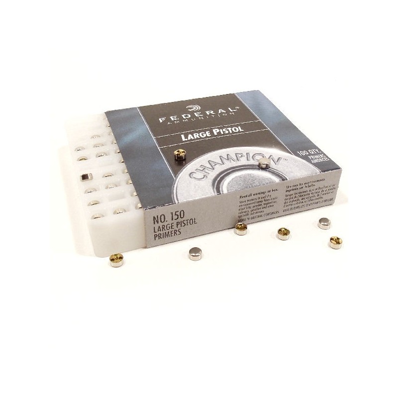 FEDERAL 150 LARGE PISTOL PRIMERS - Boite de 100 amorces