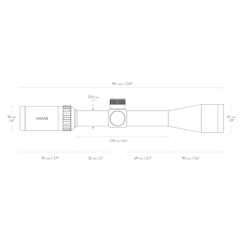 LUNETTE HAWKE - VANTAGE 4-12x40 - 30/30 DULPLEX