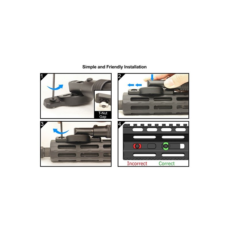 BIPIED UTG COMPATIBLE M-LOCK 14,5 A 20,5 CM