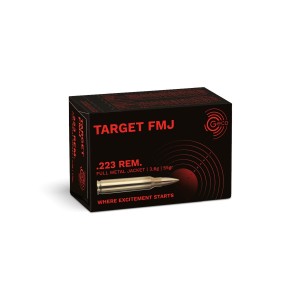 Cartouches GECO target .223 REM FMJ 3.6g/55gr M193 boite de 50