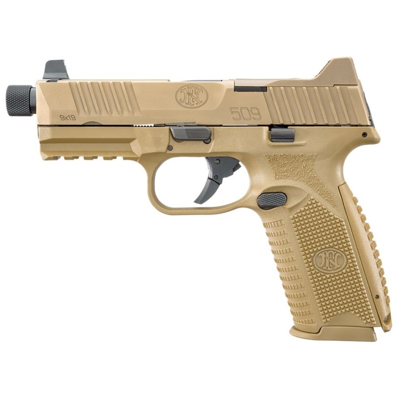 Pistolet FN 509 Tactical FDE 9x19 Fileté Optic Ready - FN Herstal