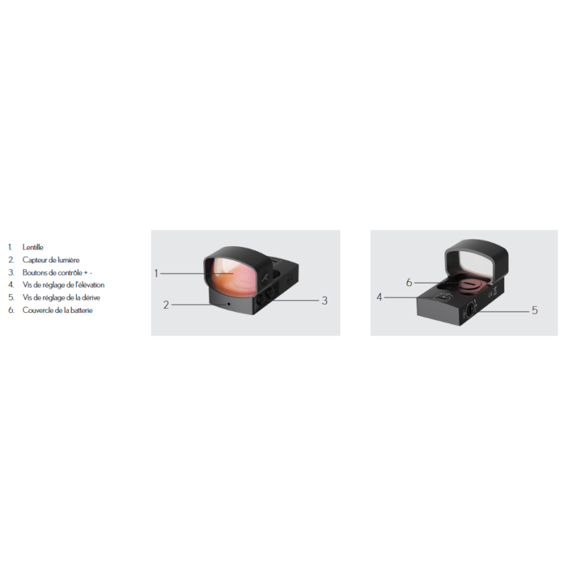 Point rouge de chasse KITE OPTICS - KX1 BRG MONTAGE