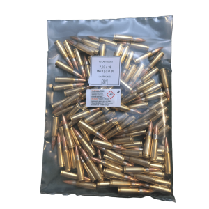 Cartouches PPU Cal. 7,62x39 123-Grs. FMJ BT SACHET DE 100