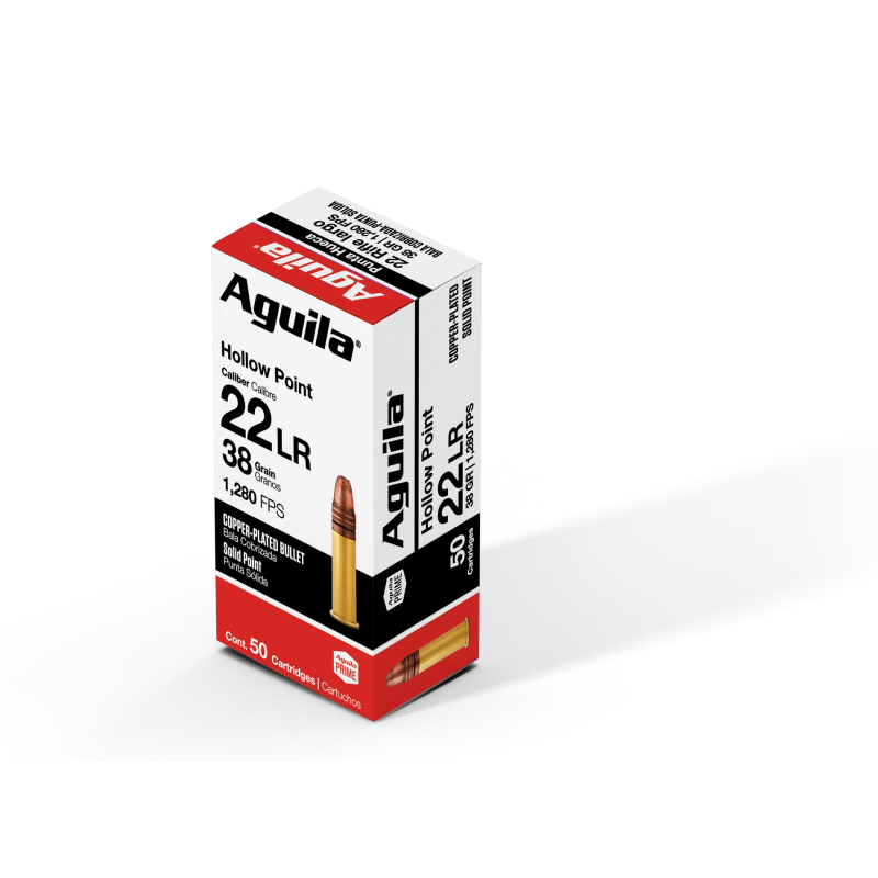 Cartouches Aguila 22 LR HV HP 38 Grains - Tir Sportif
