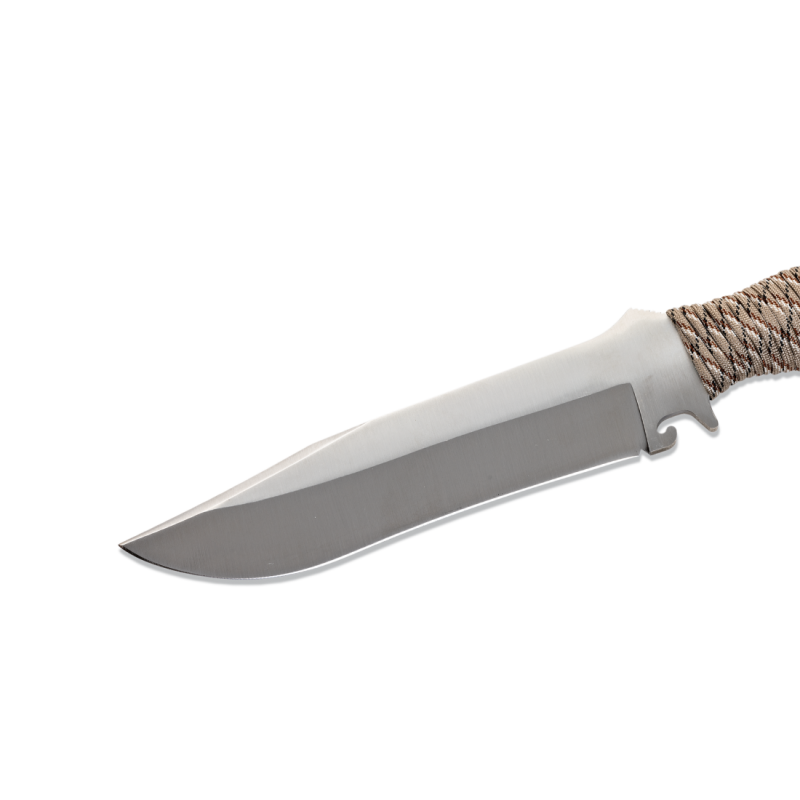 Couteau Wildsteer TX Bowie Paracorde Desert Camo Lame Brossée