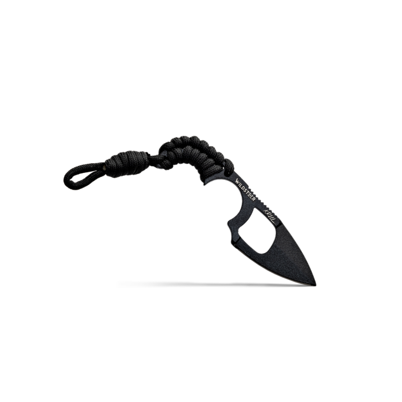 Couteau Wildsteer Krill Paracorde Noire Lame Epoxy Évidée - Neuf