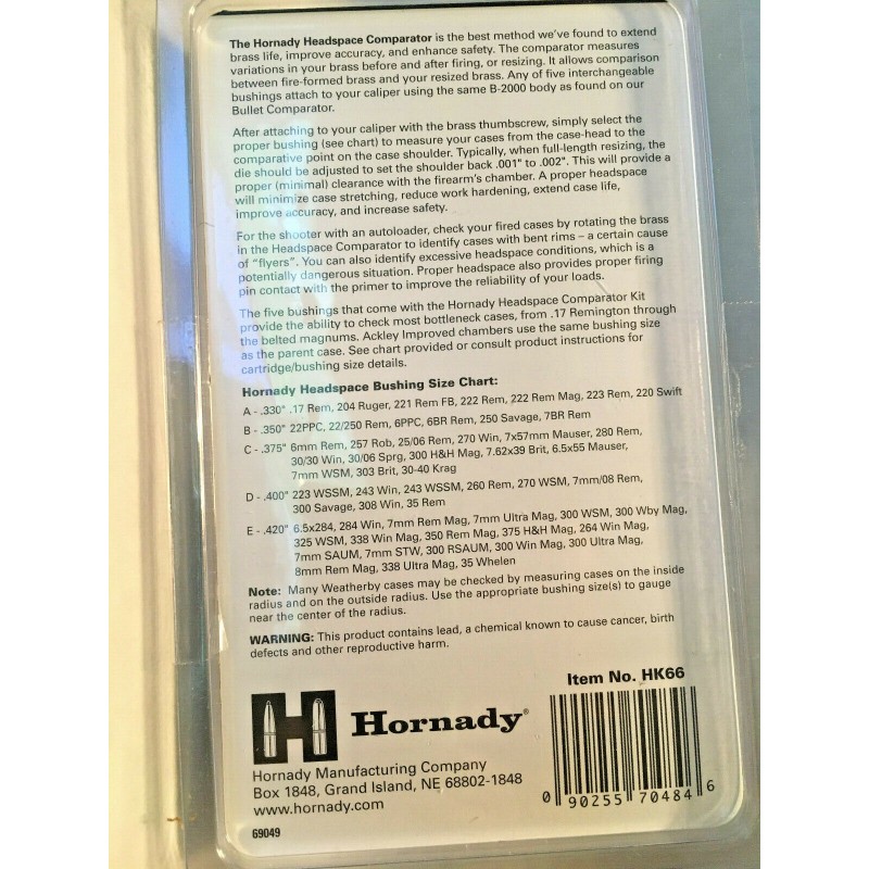 Hornady HEADSPACE COMPARATOR KIT