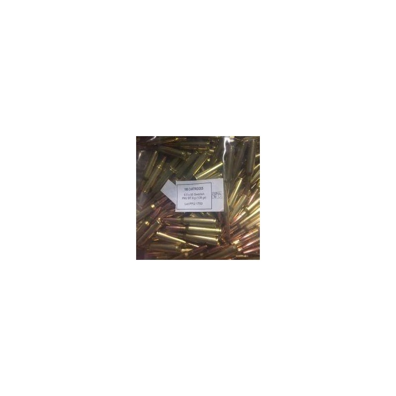 Cartouches 6,5x55 Suédois FMJ BT 139gr