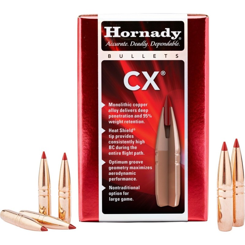 Ogives Hornady CX™- Cal 30 (.308") -150 gr - sans plombs x50