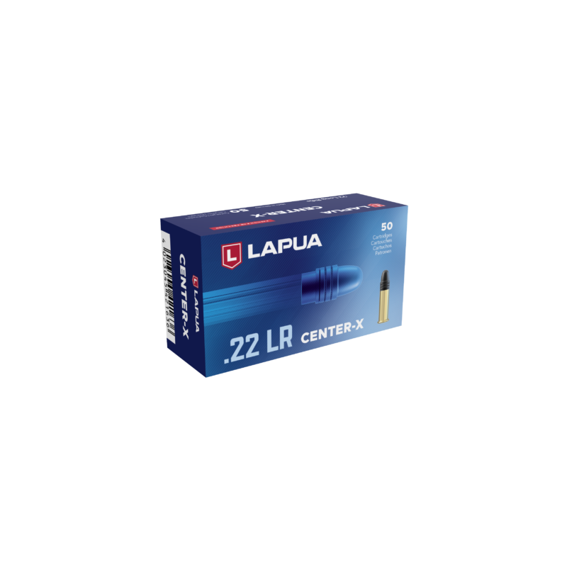 Cartouches LAPUA CENTER-X Calibre 22LR - Boite de 50 unités