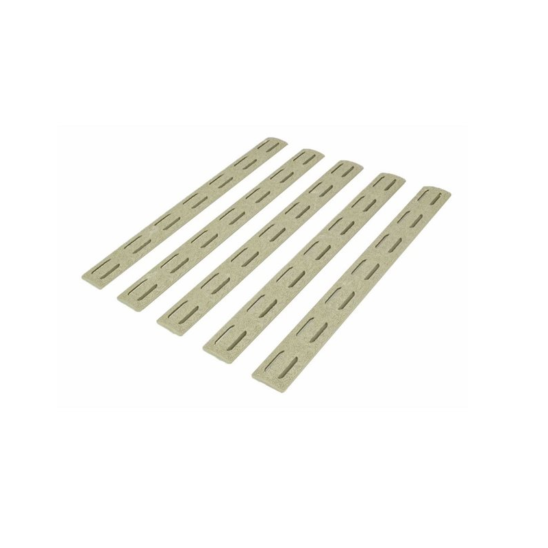 Kit 5 Rails Cover BCM M2 M-LOK 14 cm Polymère Noir/FDE