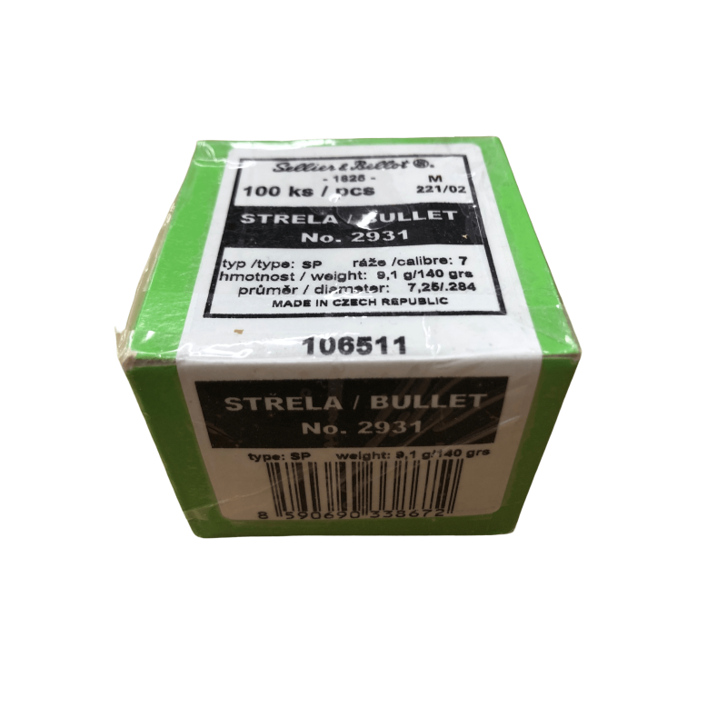 Ogives SELLIER & BELLOT - Cal: 7mm (.284")  SP - 140grs - 2931