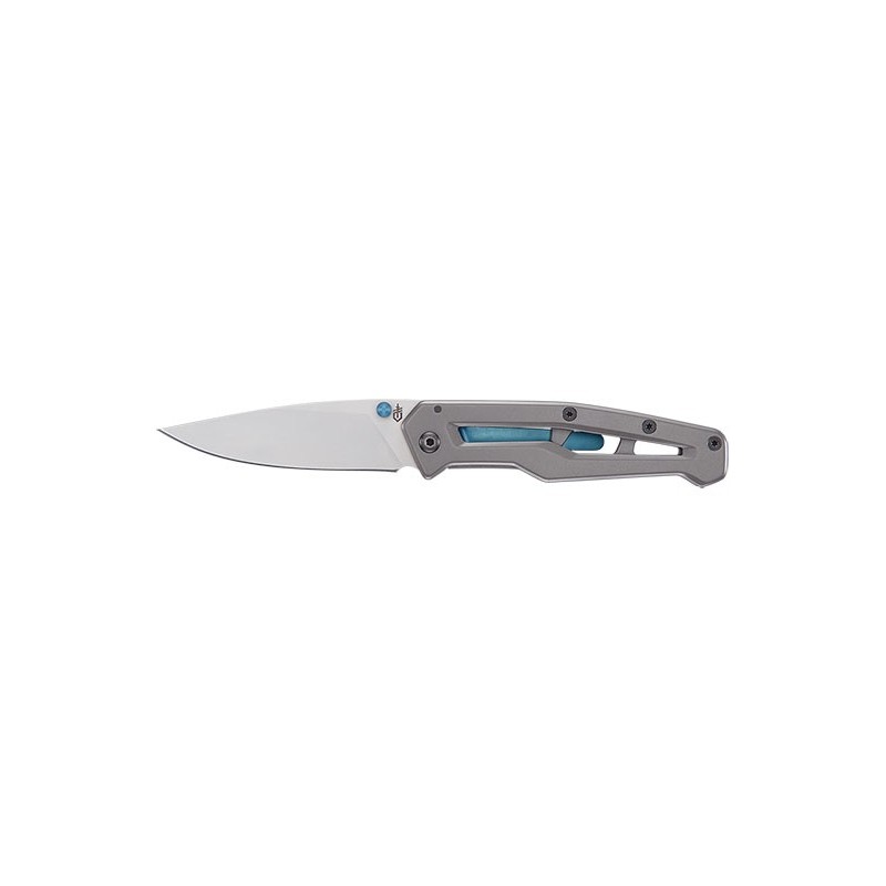 Couteau pliant Gerber Paralite Silver/Blue Lame 79mm Acier Clip