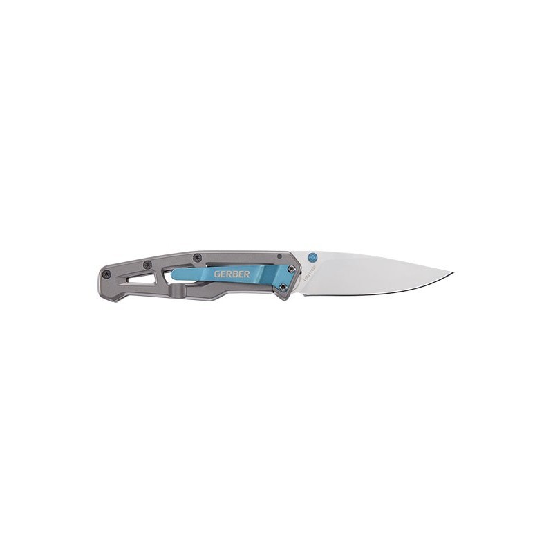 Couteau pliant Gerber Paralite Silver/Blue Lame 79mm Acier Clip