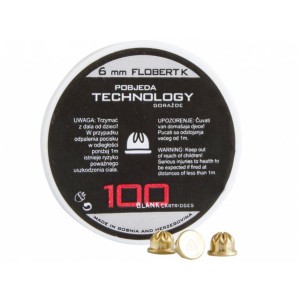 Cartouches 6mm Flobert à blanc x100 pour armes d’alarme