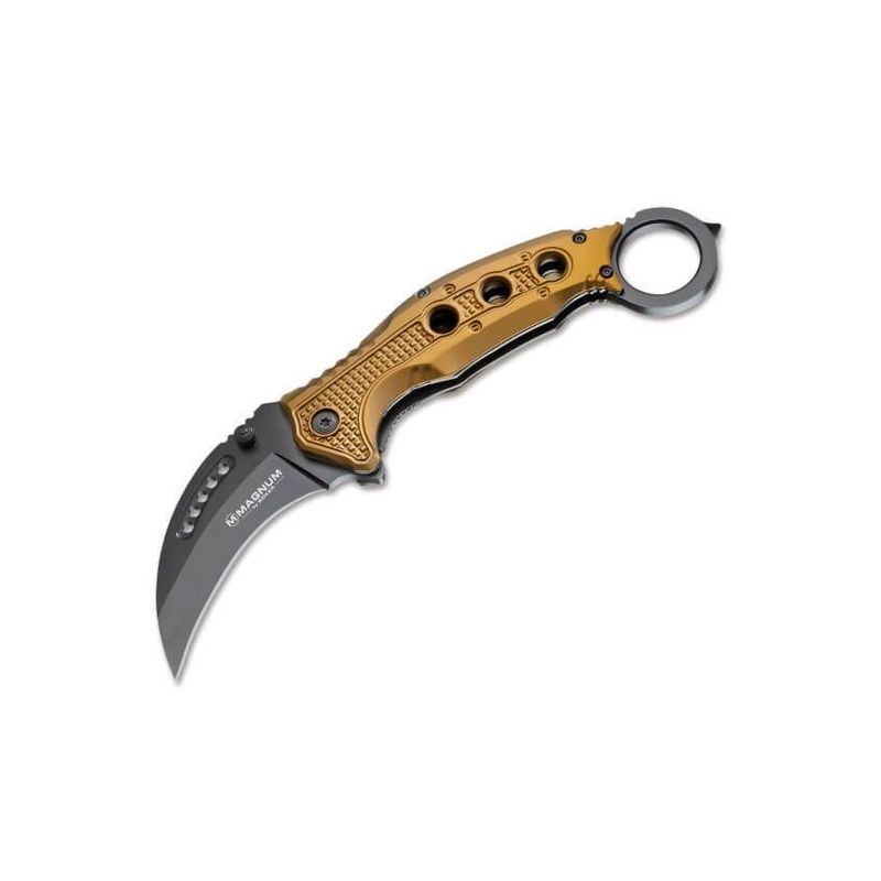 COUTEAU BOKER MAGNUM - BLACK SCORPION - GOLD