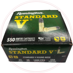 Cartouche Remington 22lr STANDARD V - 38 grains - ogive RN plomb X550