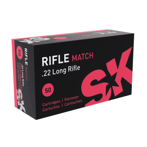 Cartouches SK RIFLE MATCH - Calibre: 22LR - Boite de 50 unités