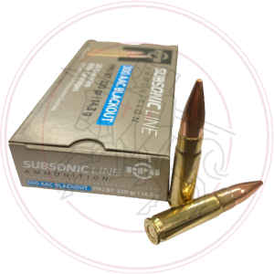Cartouches PPU 300 AAC Blackout - SUBSONIC LINE - FMJ-BT - 220grs