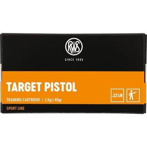 Cartouches RWS TARGET PISTOL -Calibre 22LR - 40 Gr - Boite de 50 unité