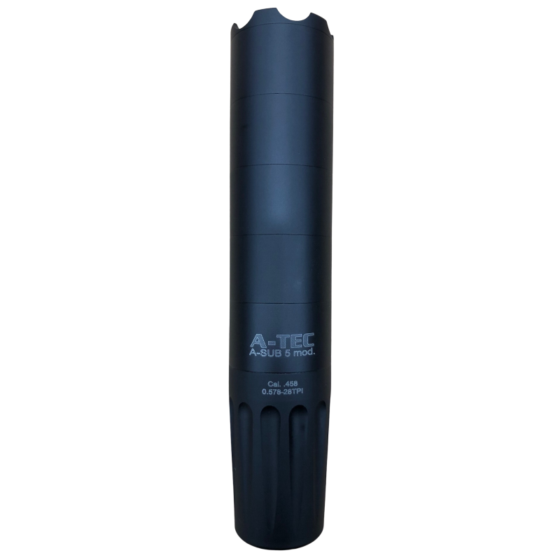 A-TEC Modérateur de son A-SUB-5 cal. 45 (.458") FILETAGE 5/8X24 tpi
