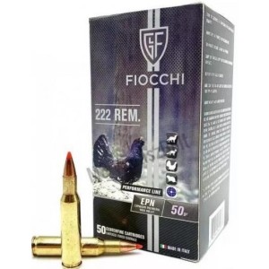 Cartouches Fiocchi .222 Rem EPN 50gr Boîte de 50 - Chasse & Tir