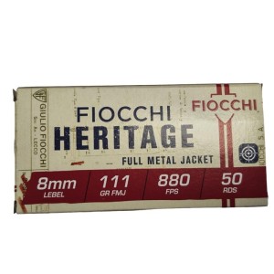 Munitions FIOCCHI 8mm Lebel 111 GR FMJ - Boîte 50 cartouches