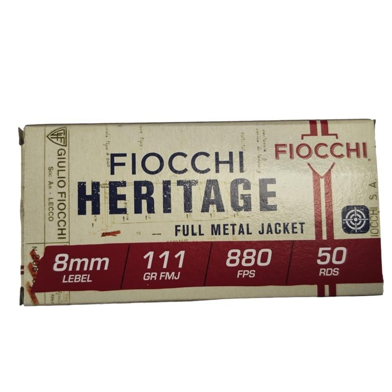 Munitions FIOCCHI 8mm Lebel 111 GR FMJ - Boîte 50 cartouches
