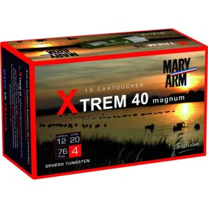 Cartouches MARY ARM XTREM 40 - Cal 12/76 - 40 gr - SPHERO TUNGSTEN N°1